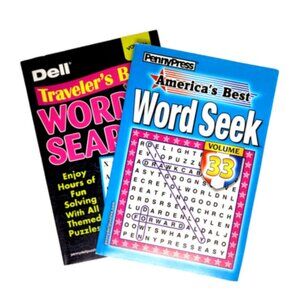Word Search Puzzles 2 Book Bundle Paperback - NEW EXCELLENT